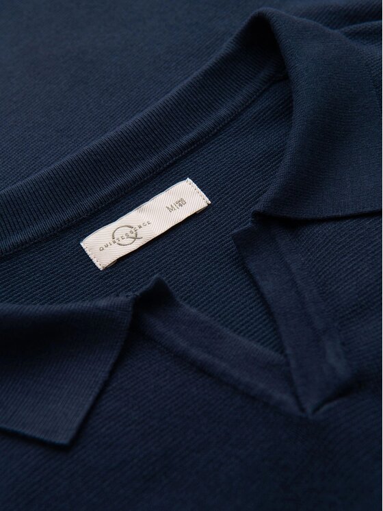 Ombre Ombre Polo OM-POSS-0159 Granatowy Slim Fit