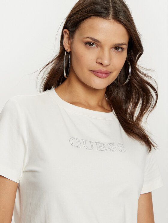 Guess Guess T-krekls V3BI11 J1314 Écru Regular Fit