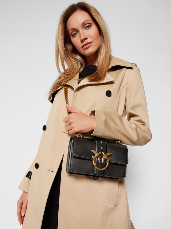 PINKO Pinko Kabelka Love Mini Icon Simply 4 C PE 21 PLTT 1P221P Y6XT Černá