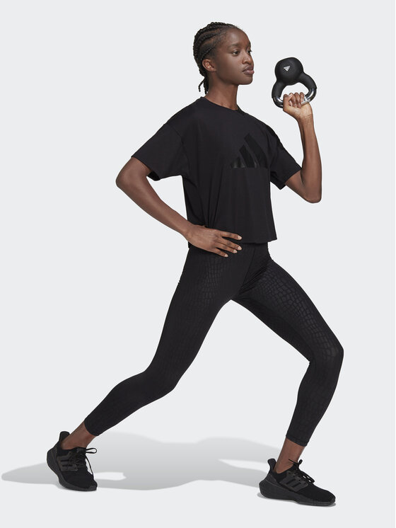 adidas adidas T-Shirt Train Icons 3 Bar Logo T-Shirt HD8973 Μαύρο Regular Fit