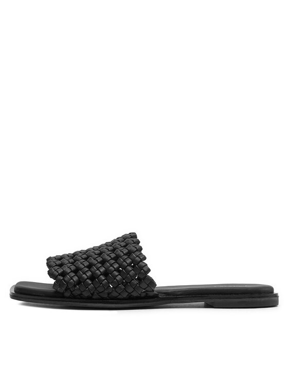 Calvin Klein Calvin Klein Şlapi Flat Slide Latt HW0HW02143 Negru