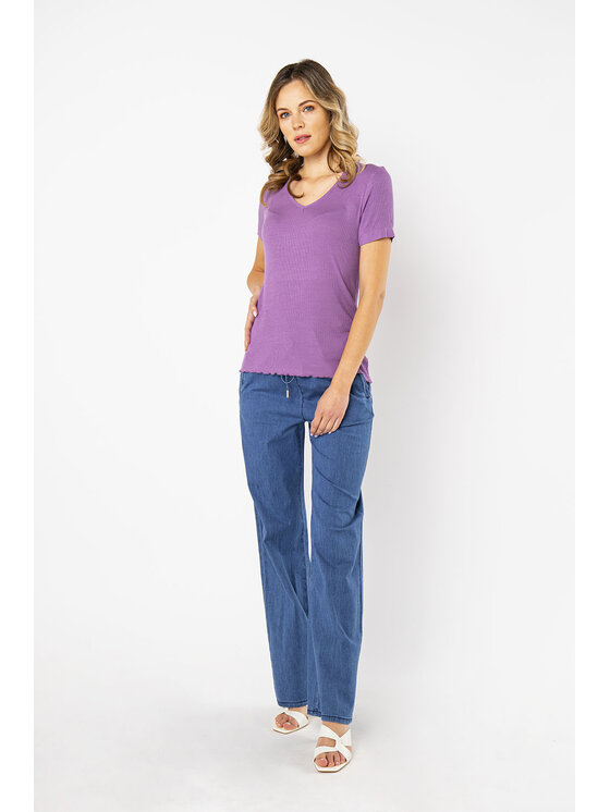 QUIOSQUE QUIOSQUE Blúzka 22-TD-BS10 Fialová Regular Fit