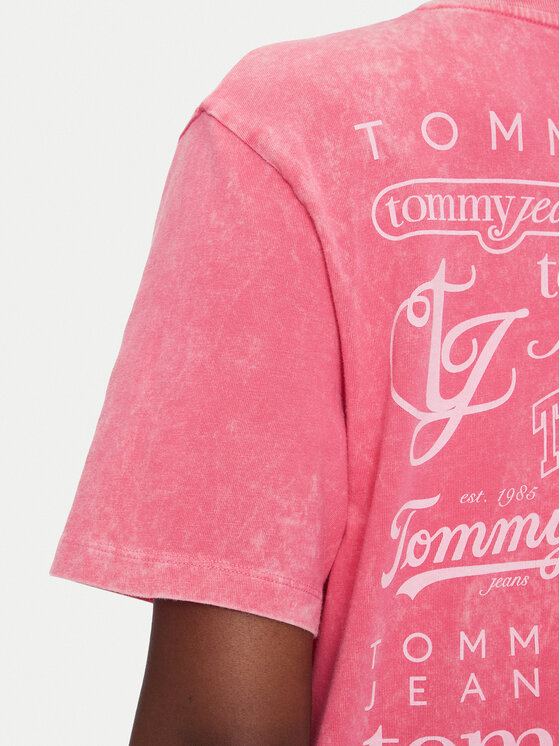 Tommy Jeans Tommy Jeans Тишърт Multi Brand DW0DW20923 Розов Relaxed Fit