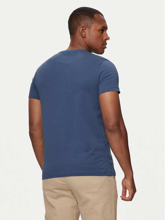 Tommy Hilfiger Tommy Hilfiger T-Shirt MW0MW10800 Modrá Slim Fit