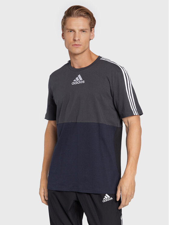 T-shirt Essentials Colorblock HK2881 Grigio