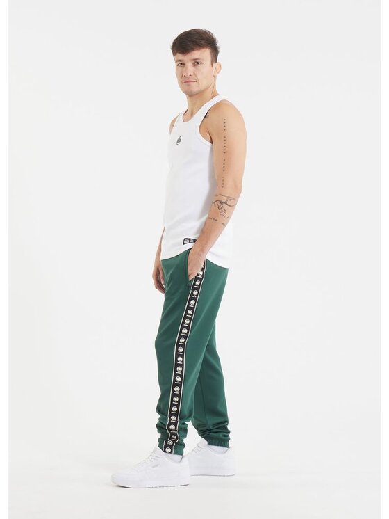 PITBULL PITBULL Spodnie dresowe POWERS Zielony Regular Fit
