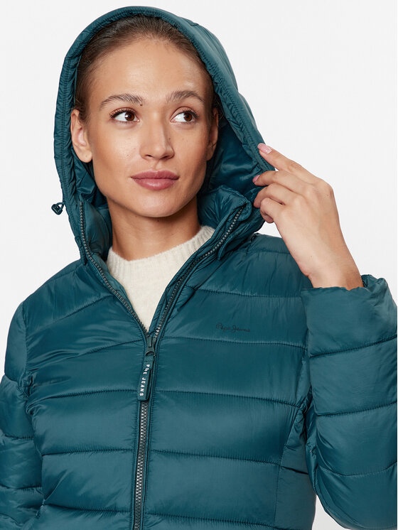 Pepe Jeans Pepe Jeans Зимно яке Maddie Long PL402252 Зелен Regular Fit