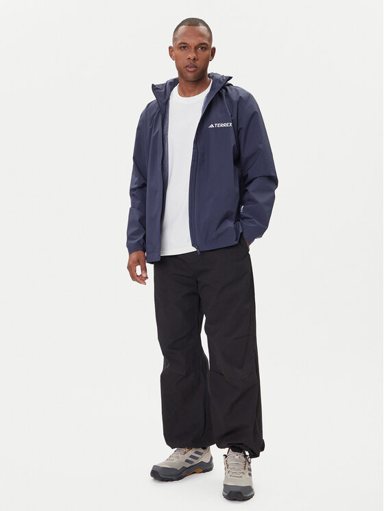 adidas adidas Kurtka przeciwdeszczowa Multi Essentials 2L Rain JY0477 Granatowy Regular Fit