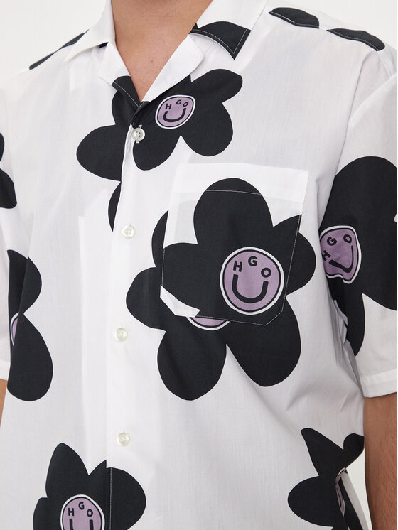 HUGO Hugo Camicia Eligino 50513855 Bianco Oversize