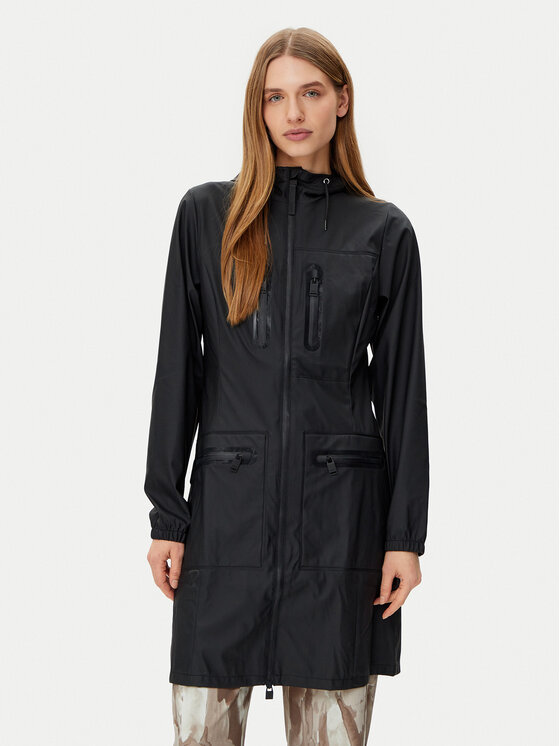Rains Giacca impermeabile 12050 Nero Regular Fit, taglia : M