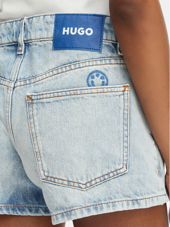 HUGO HUGO Szorty jeansowe Galimon 50557083 Niebieski jasny Regular Fit