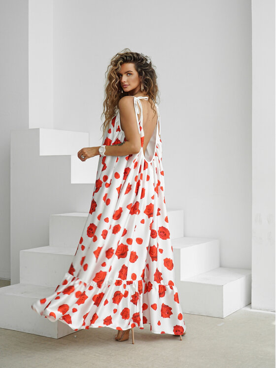 LilaLou LilaLou Letné šaty Gypsy Biela Oversize