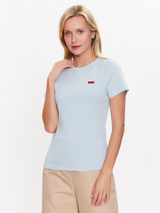 HUGO Hugo Tričko 50489117 Modrá Regular Fit