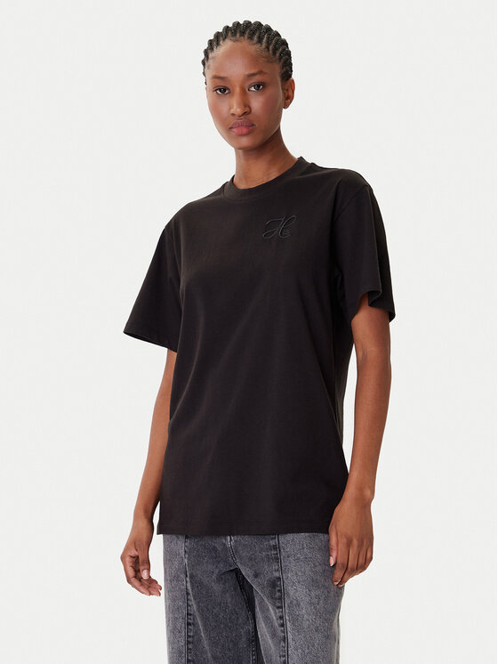 HUGO T-shirt Vintage 50550901 Nero Relaxed Fit, taglia : L