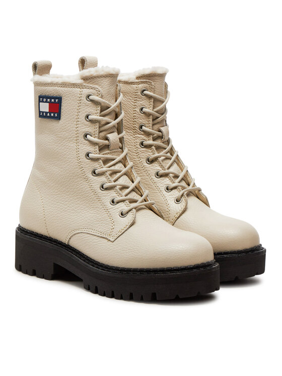 Tommy Jeans Tommy Jeans Ботильйони Tjw Urban Boot Tumbled EN0EN02317 Бежевий