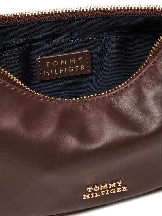 Tommy Hilfiger Tommy Hilfiger Ročna torba Moon Leather Mini Crossover AW0AW17466 Rjava