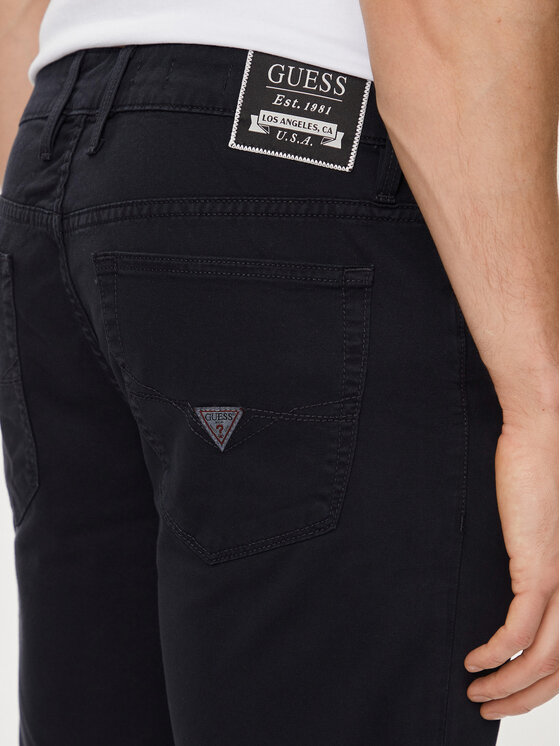 Guess Guess Szorty jeansowe Angels M4GD03 WG3MA Granatowy Slim Fit