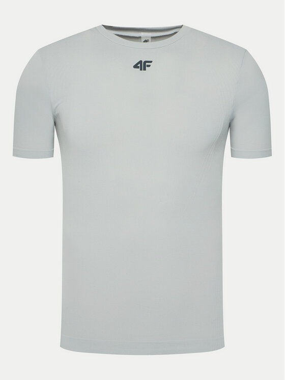 4F Funkčné tričko 4FWAW24TFTSM0975 Sivá Slim Fit