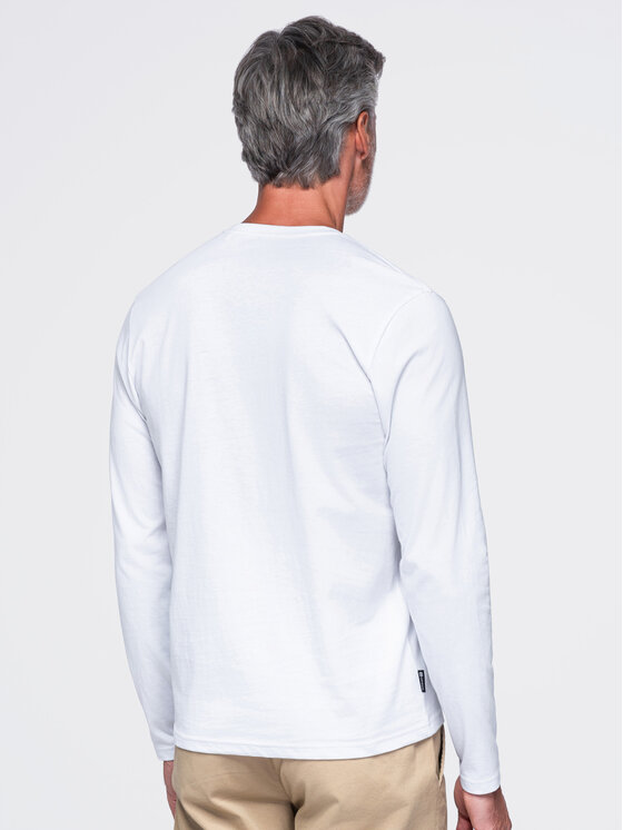 Ombre Ombre S dlouhým rukávem OM-LSBL-0143 Bílá Regular Fit