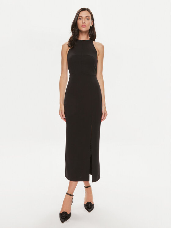 Imperial Imperial Коктейлна рокля AERNHAW Черен Slim Fit