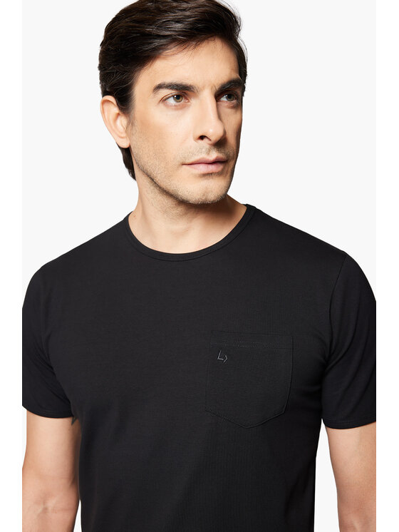 Lancerto Lancerto T-Shirt Ancus TS073124000012 Czarny Regular Fit