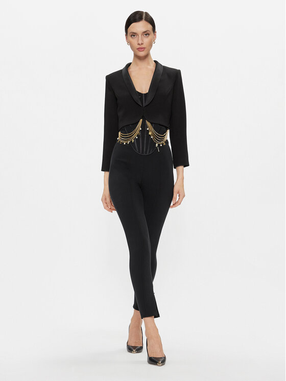 Elisabetta Franchi Elisabetta Franchi Sacou GI-091-37E2-V6000 Negru Slim Fit