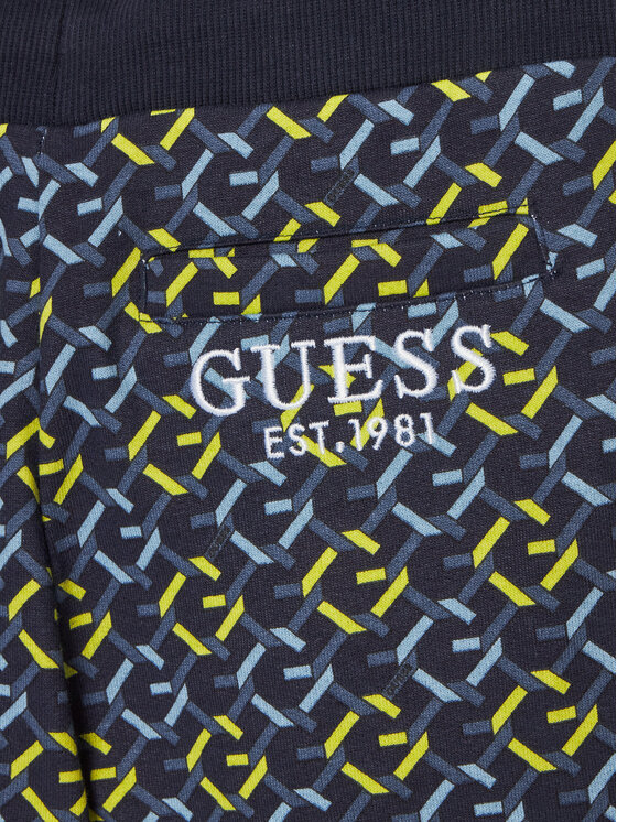 Guess Guess Športové kraťasy L5RD02 KA6R4 Tmavomodrá Relaxed Fit