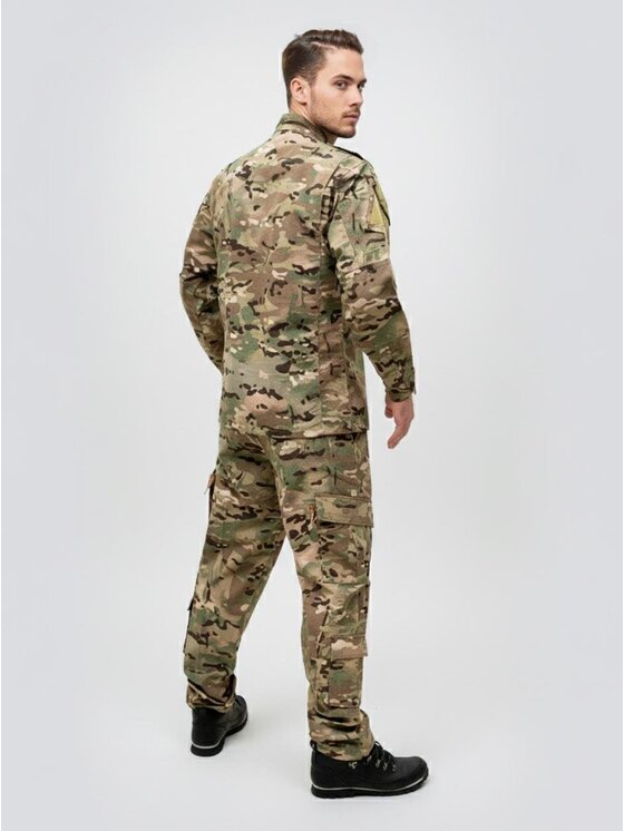 Jigga Wear Jigga Wear Komplet bluza i spodnie materiałowe Mundur USA Moro Camo Rip-Stop Wojskowy 130037 Beżowy Regular Fit