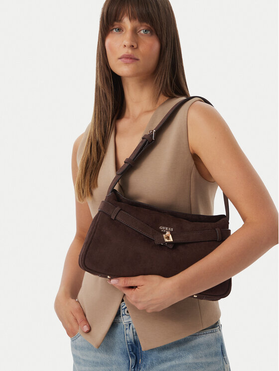 Guess Ročna torba Ella HWSG97 54180 Temno rjava