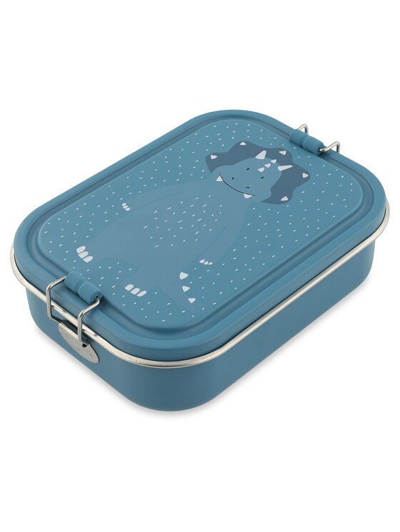 Trixie Baby Trixie Baby Lunchbox Duży stalowy lunch box - Triceratops Niebieski