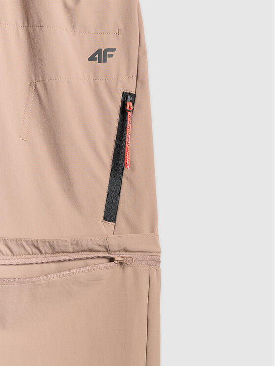 4F 4F Spodnie outdoor TREKKING Beżowy Regular Fit