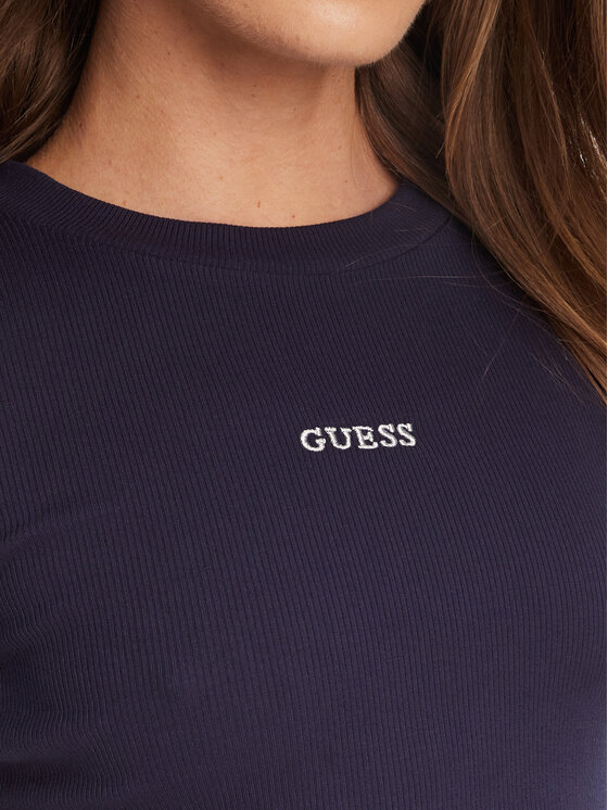 Guess Guess T-krekls V5YP08 K8RT2 Tumši zils Slim Fit
