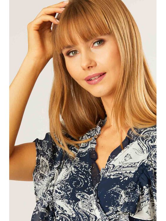 QUIOSQUE QUIOSQUE Sukienka codzienna M0060 Granatowy Regular Fit