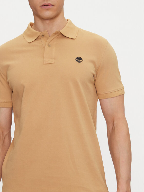 Timberland Timberland Тениска с яка и копчета TB0A6VDP Бежов Regular Fit