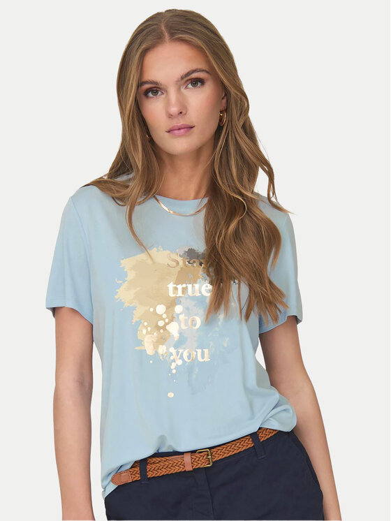 ONLY ONLY T-Shirt 15303212 Błękitny Regular Fit