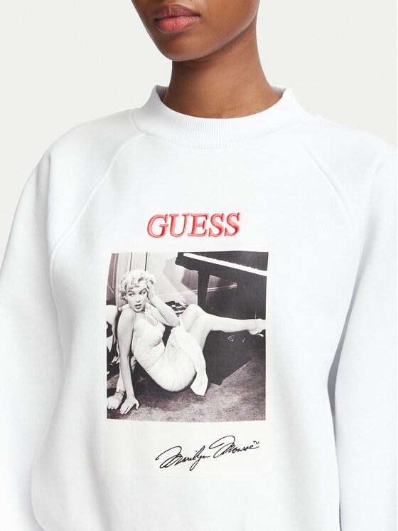 Guess Guess Bluza 184347 Biały Classic Fit