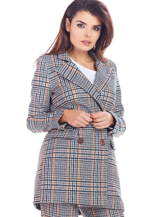 Awama Awama Giacca da abito A364 Blu scuro Basic Fit