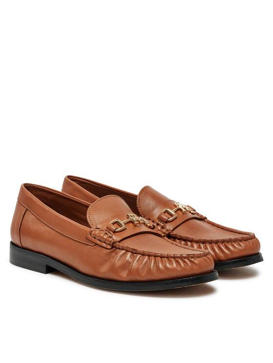 Tommy Hilfiger Tommy Hilfiger Мокасини Soft Leather Horsebit Loafer FW0FW08414 Оранжевий