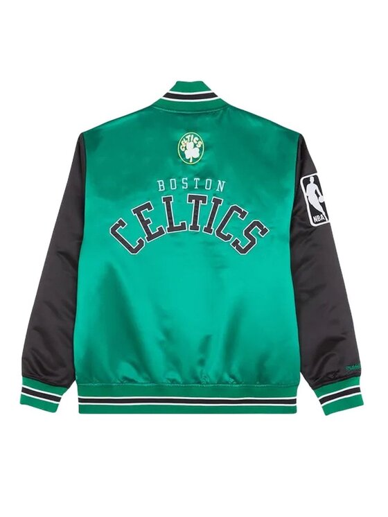 Mitchell & Ness Mitchell & Ness Giubbotto invernale NBA PRIMETIME HEAVYWEIGHT SATIN JACKET VINTAGE LOGO CELTICS Verde Regular Fit