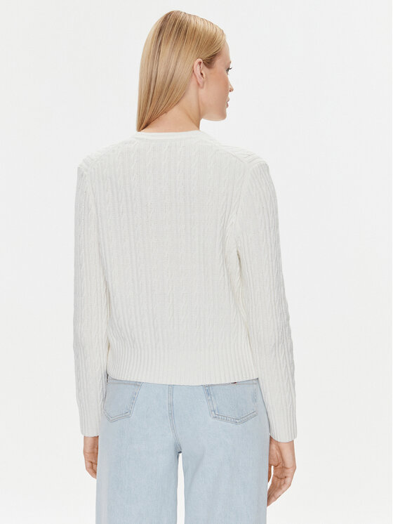 Tommy Hilfiger Tommy Hilfiger Sweter WW0WW39017 Écru Regular Fit