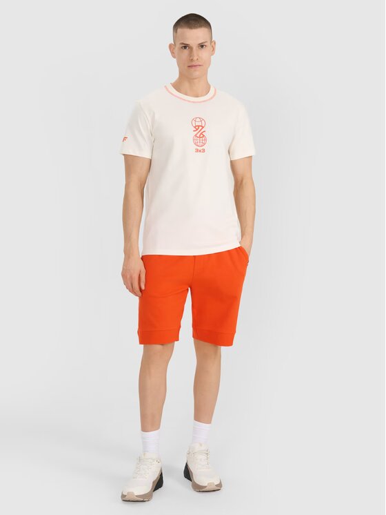 4F 4F T-Shirt BASKET Biały Regular Fit
