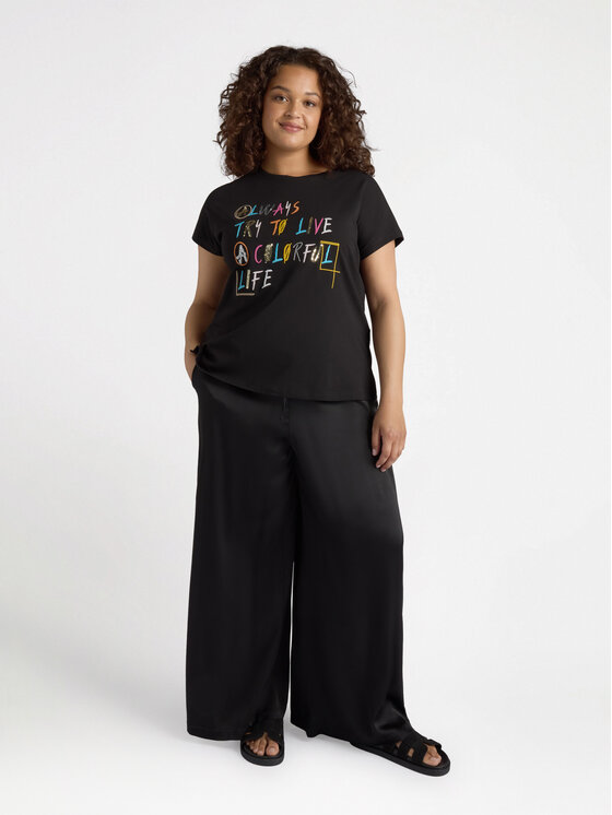 Fiorella Rubino Fiorella Rubino Pantaloni di tessuto P092L002268N033 Nero Over Fit