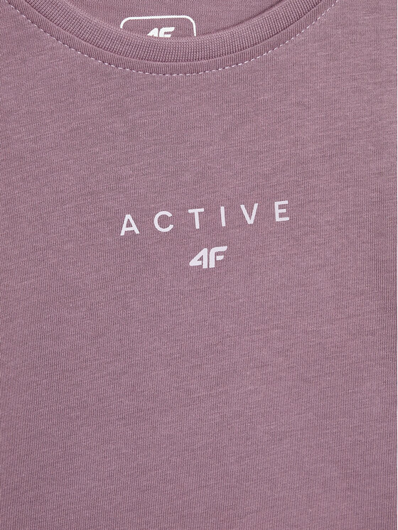 4F 4F T-shirt HJZ22-JTSD002 Ljubičasta Regular Fit
