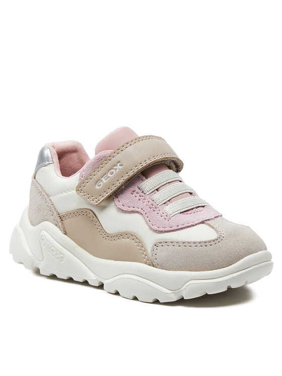 Geox CIUFCIUF - Zapatos de bebé - light ivory dark rose/beige jaspeado