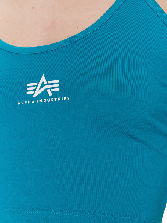 Alpha Industries Alpha Industries Top Basic 116082 Blu Cropped Fit