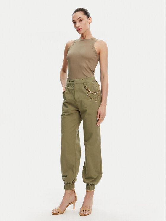 Gaudi Gaudi Jogger nohavice 511BD25027 Zelená Regular Fit