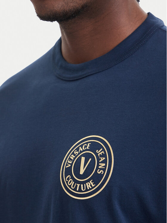 Versace Jeans Couture Versace Jeans Couture Футболка 80GAHT04 CJ00T Cиній Regular Fit