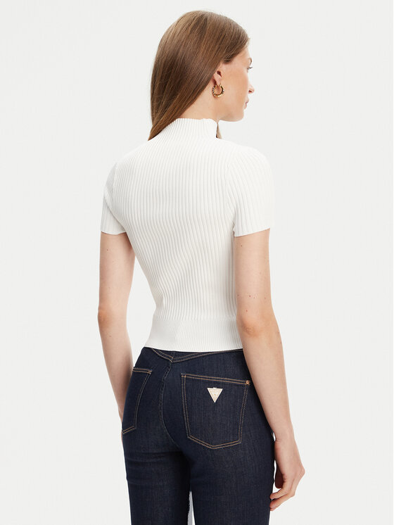 Guess Guess Pulover W5YR04 Z0040 Bela Regular Fit