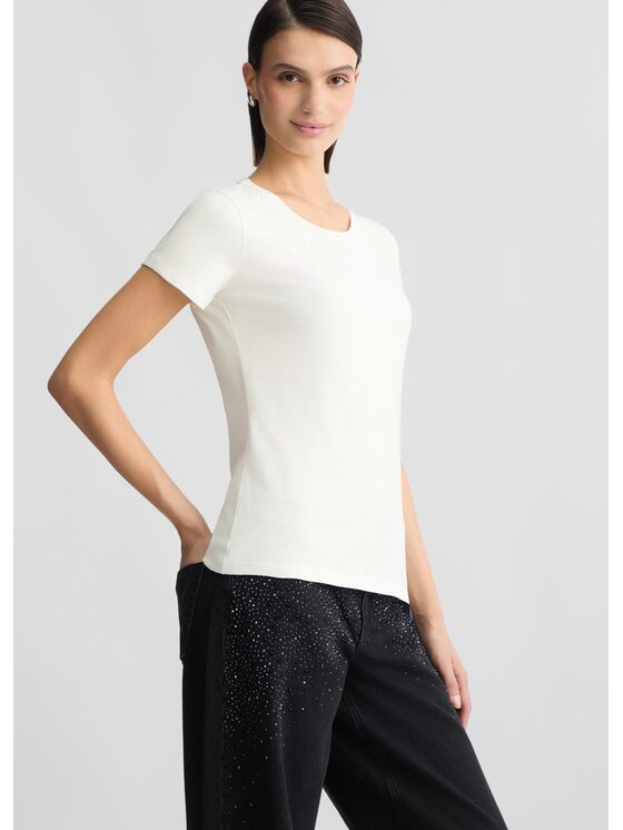 Liu Jo Liu Jo T-shirt TA5214JS003M9127 Bianco Regular Fit