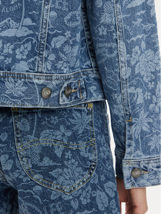 Lee Lee Jeansjacke Rider 112349588 Blau Slim Fit